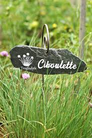 Customizable Slate Garden Label For