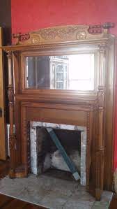 Antique Oak Fireplace Mantel