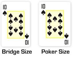 bridge size playing cards vs size
