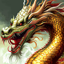 Chinese Dragon Flat Design Vector Art