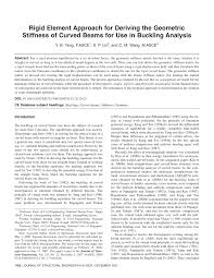 geometric stiffness of curved beams