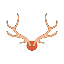 Vector Antlers Icon In Cartoon Style