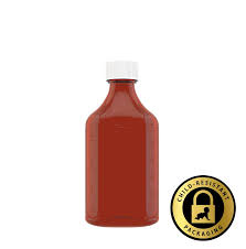 4oz Child Resistant Syrup Bottles