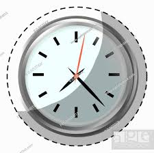 Silver Wall Clock Icon Image Design