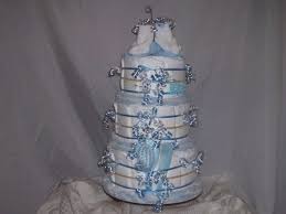 Blue Baby Shower Diaper Cake Boy Party