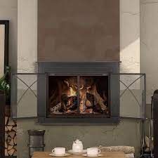 Pleasant Hearth Albus Collection Fireplace Glass Door Small