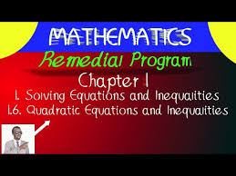 Remedial Mathematics Chapter 1