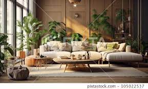 Cozy Elegant Boho Style Living Room