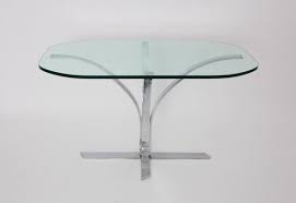 German Glass And Chrome Dining Table