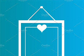 Hanging Poster With Heart Icon Love