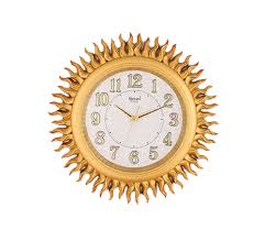 Buy Big Golden Sun Shaped Wall Clock