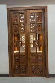 Handmade Wooden Door Indian Wooden Puja