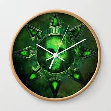 Chaos Icon Nurgle Wall Clock By