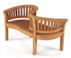 Deluxe Banana Love Seat Teakwood Bench