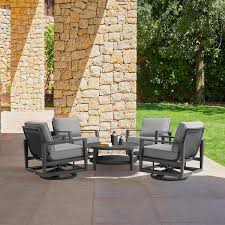 Armen Living Grand Black Aluminum