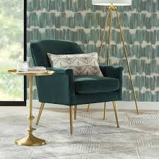Blairmore Verdite Green Velvet Upholstered Accent Chair
