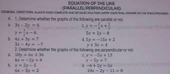 Answered Equation Of The Line Bartleby