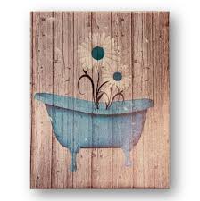 Blue And White Daisy In The Bathtub
