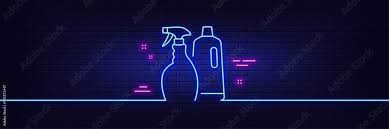 Neon Light Glow Effect Cleaning Spray