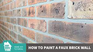 How To Paint Faux Brick Wall Panels