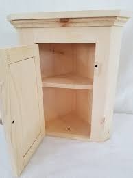 Unfinished Small Wall Corner Cabinet