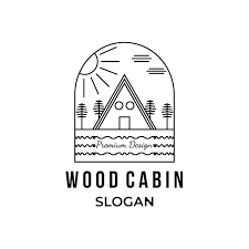 Outdoor Cabin Cottage Line Art Icon