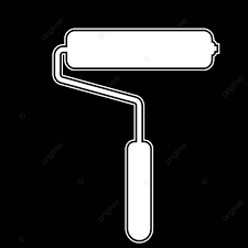 Icon For White Paint Roller Job Color