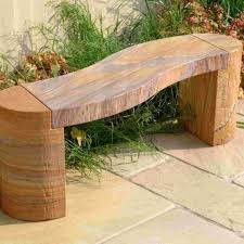 Foras Jasper Curved Sandstone Bench