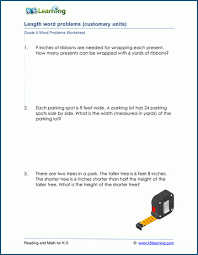Length Word Problems For Grade 5 K5