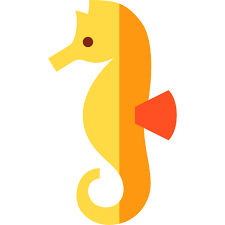 Seahorse Basic Straight Flat Icon