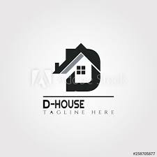 House Icon Template With D Letter Home