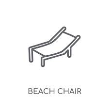 Beach Chair Logo Concept Canvas Prints