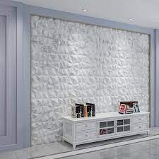 19 7 In X 19 7 In White Marble Diamond Design Textures 3d Pvc Wall Panels For Interior Wall Decor 32 Sq Ft Case