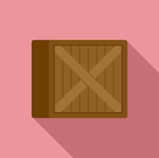 Storage Wood Crater Box Vector Icon