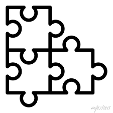 Puzzle Match Icon Outline Puzzle Match