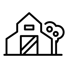 Farm House Icon Outline Style 15599597
