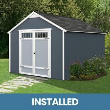 Professionally Installed Kennesaw 10 Ft W X 12 Ft D Outdoor Wood Storage Shed Driftwood Gray Shingles 120 Sq Ft