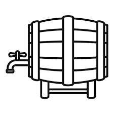 Wine Barrel Vector Icon