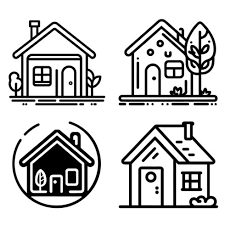 Home Icon Set Ilration Of House