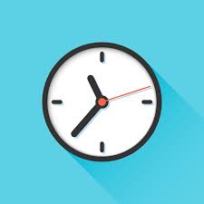 Clock Icon Ilration In Flat Style