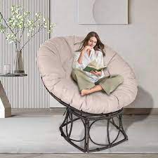 Twt Papasan Chair With Brown Wicker