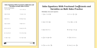Eighth Grade Solve Equations With