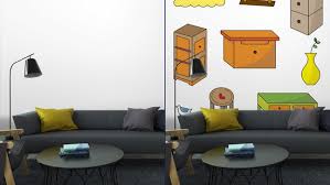 Wall Mural Cartoon Furniture Icon