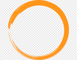 Brown Ring Circle Icon Painted Orange