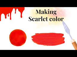 Scarlet Color Mixing Using Acrylic