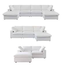 80 3 In Linen Flannel Upholstered Loveseat Living Room 2 Wide Seats Sofa Couch In White