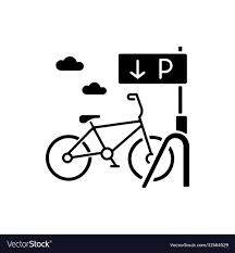 Bicycle Parking Rack Black Glyph Icon