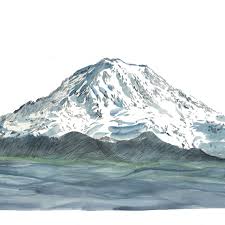Mount Rainier Mountain Abstract