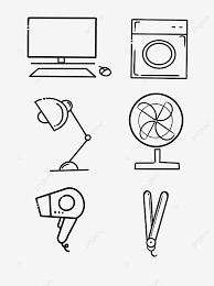 Household Appliances Png Image Linear