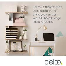 Delta 4 Tier Adjustable Premium Decorative Wall Shelf Kit With Shelves Light Oak